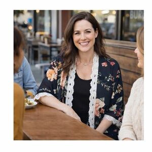 Hyped Unicorn Floral‎ Kimono With Lace Trim